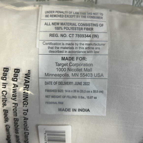 2 Target 🎯 Christmas decorative lumbar outdoor pillows! 20x12 ! New sealed - Picture 4 of 4